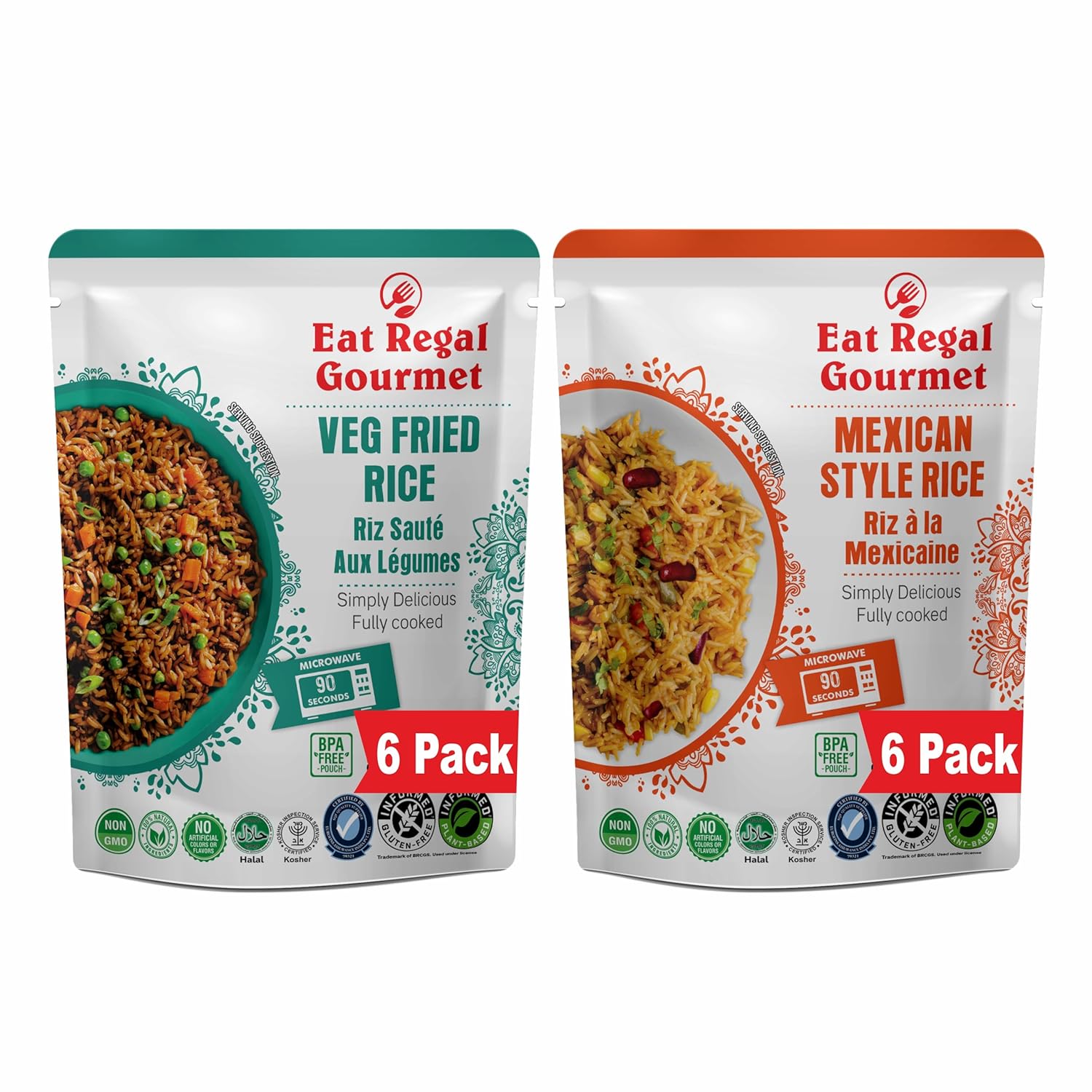 Vegetable Fried Rice & Mexican Rice -12pk - Regal Kitchen Foods USA LLC