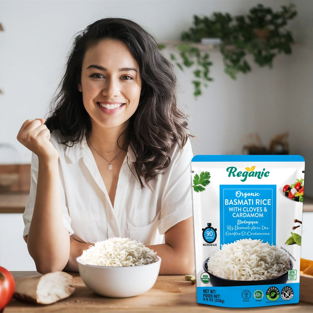 Reganic Organic Basmati Rice with Cloves & Cardamom (Pack of 6)