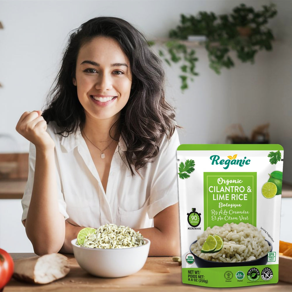 Reganic Organic Cilantro & Lime Rice, Ready in 90 seconds