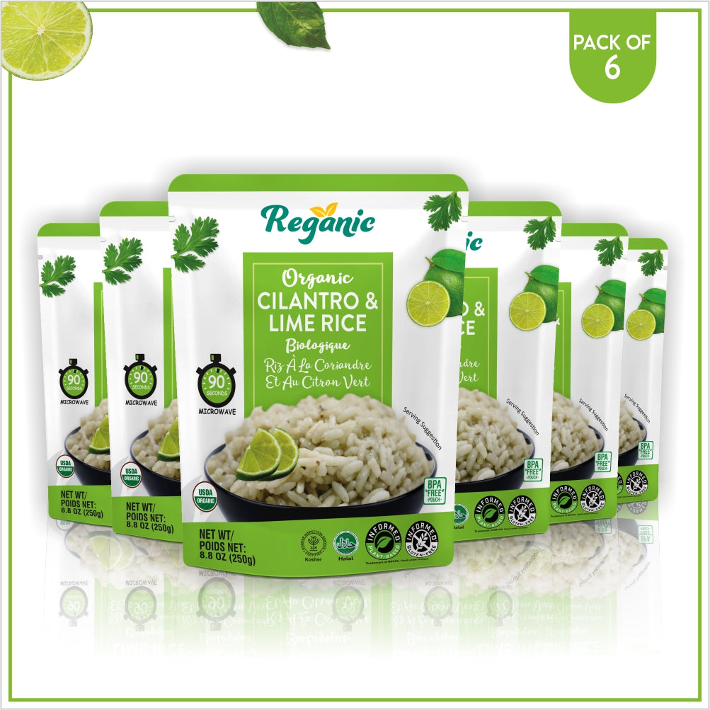 Reganic Organic Cilantro & Lime Rice, Ready in 90 seconds