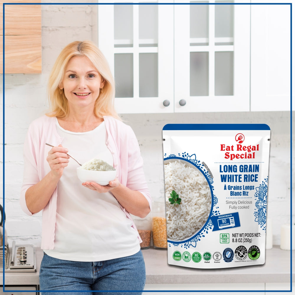 Eat Regal Long Grain White Rice - Ready in 90 Seconds - Regal Kitchen Foods USA LLC