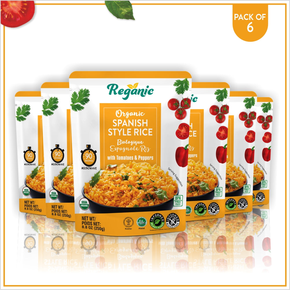 Reganic Organic Spanish Style Rice Ready to Eat , 8.8 Ounce